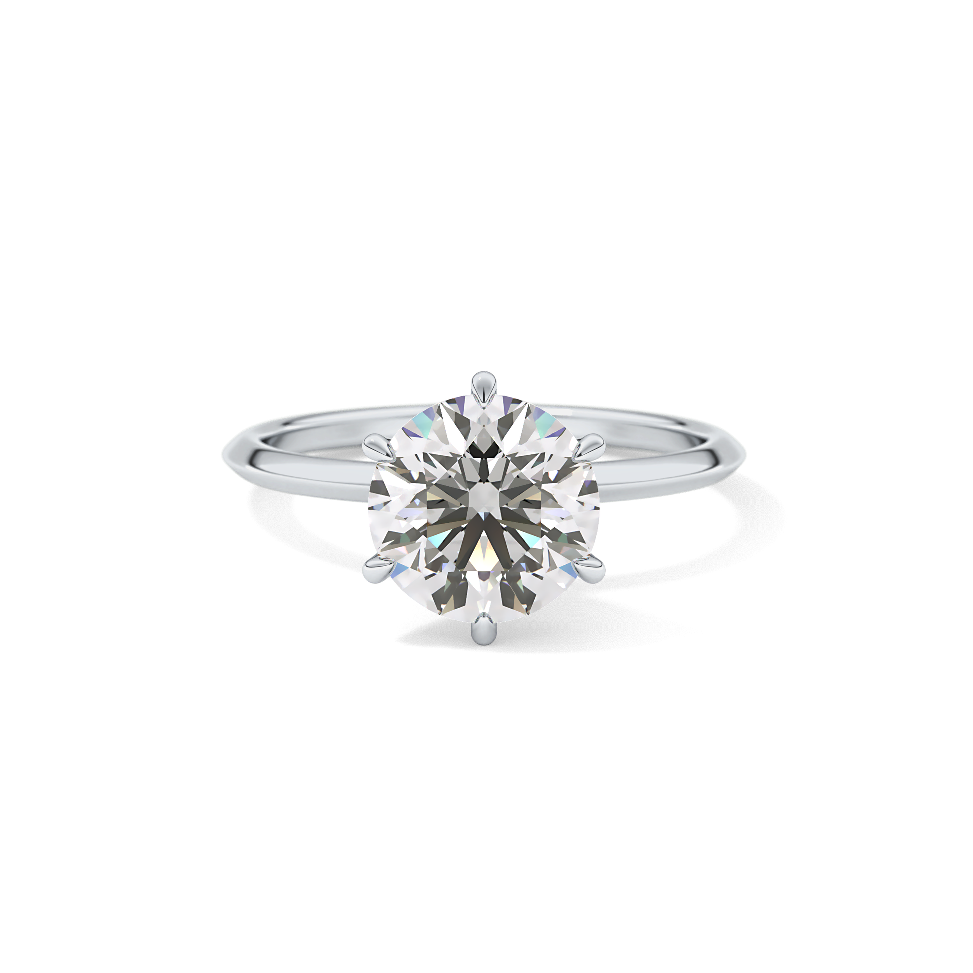 Round Solitaire Lab Grown Diamond Engagement Ring