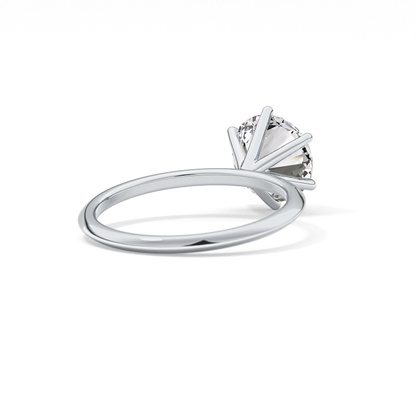 Round Solitaire Lab Grown Diamond Engagement Ring