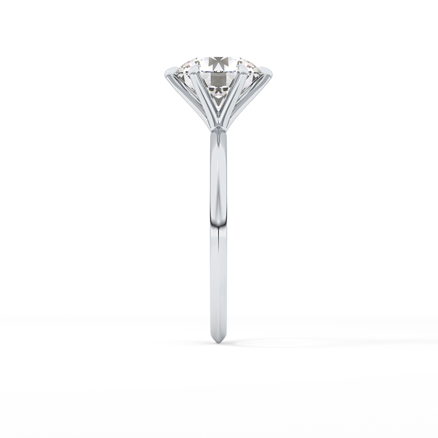 Round Solitaire Lab Grown Diamond Engagement Ring