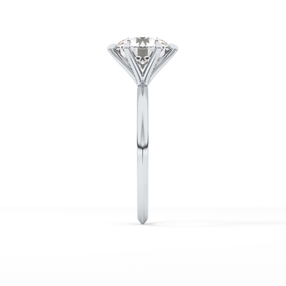 Round Solitaire Lab Grown Diamond Engagement Ring