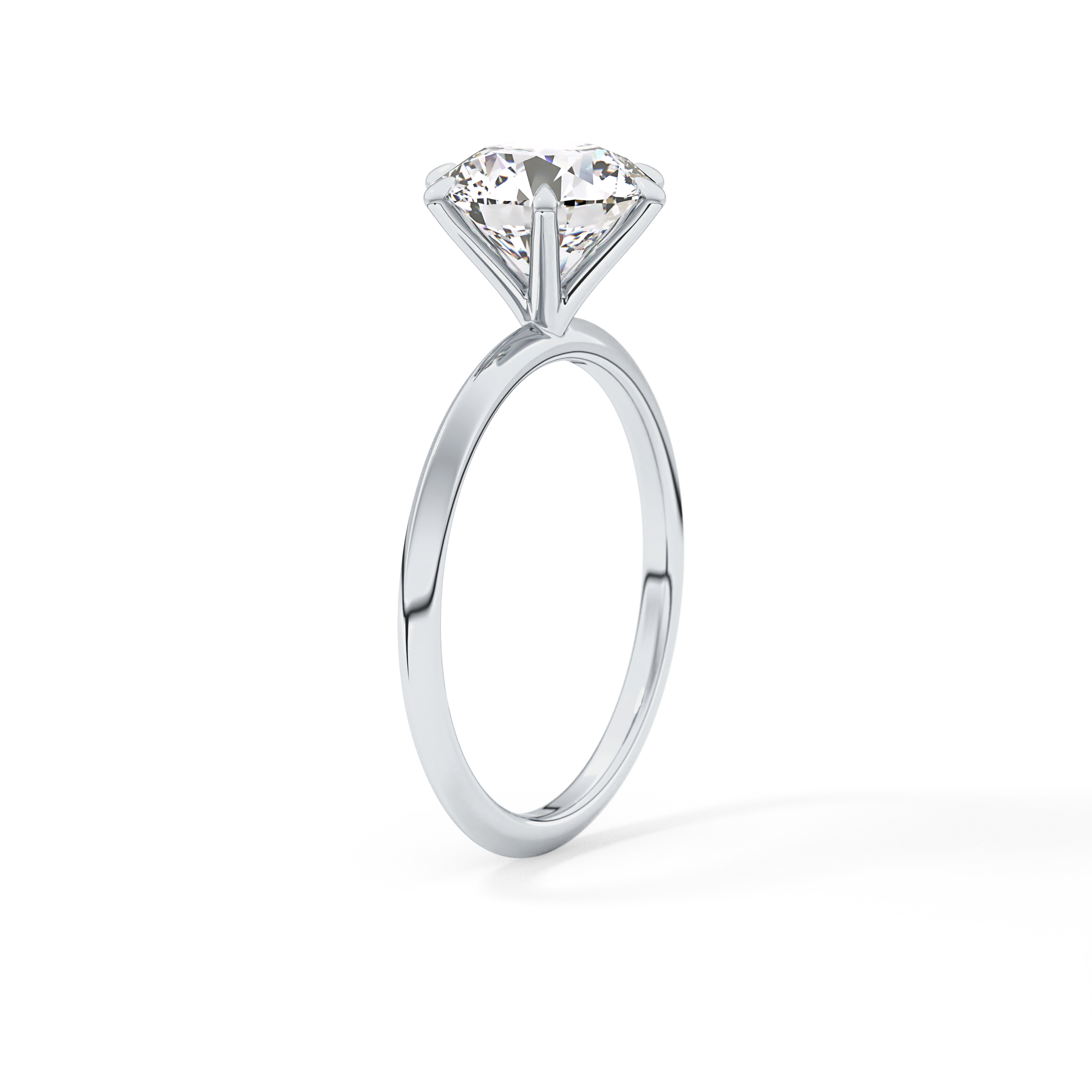 Round Solitaire Lab Grown Diamond Engagement Ring
