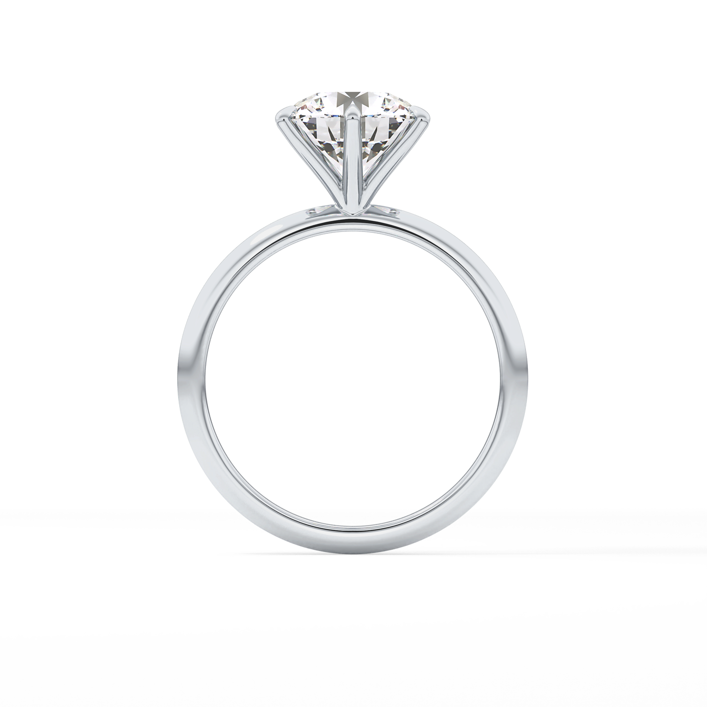 Round Solitaire Lab Grown Diamond Engagement Ring