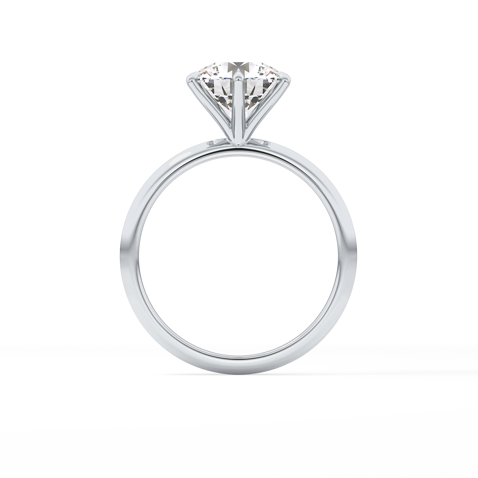 Round Solitaire Lab Grown Diamond Engagement Ring