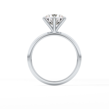 Round Solitaire Lab Grown Diamond Engagement Ring