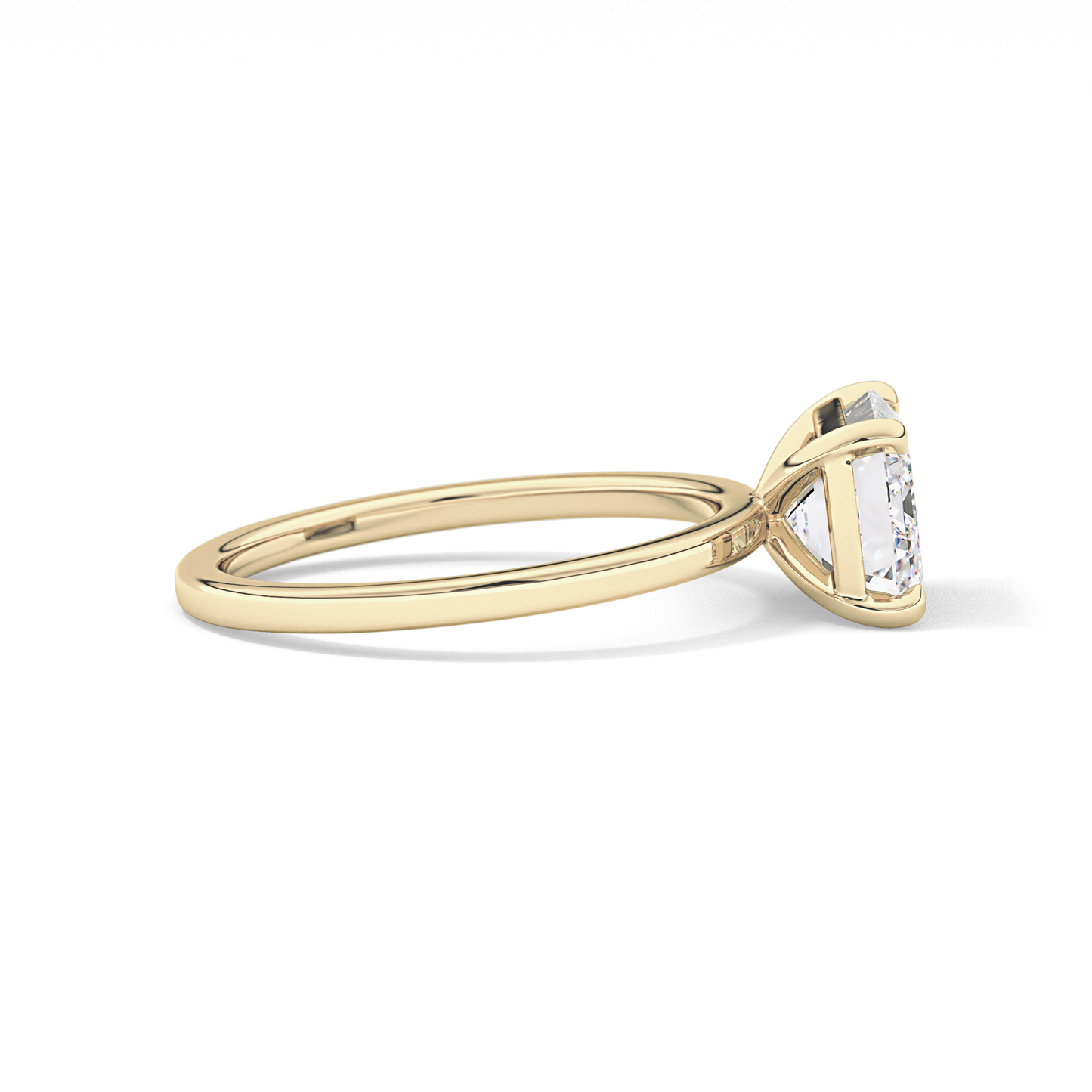 East West Emerald Solitaire Lab Grown Diamond Engagement Ring