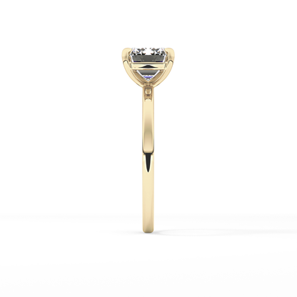 East West Emerald Solitaire Lab Grown Diamond Engagement Ring
