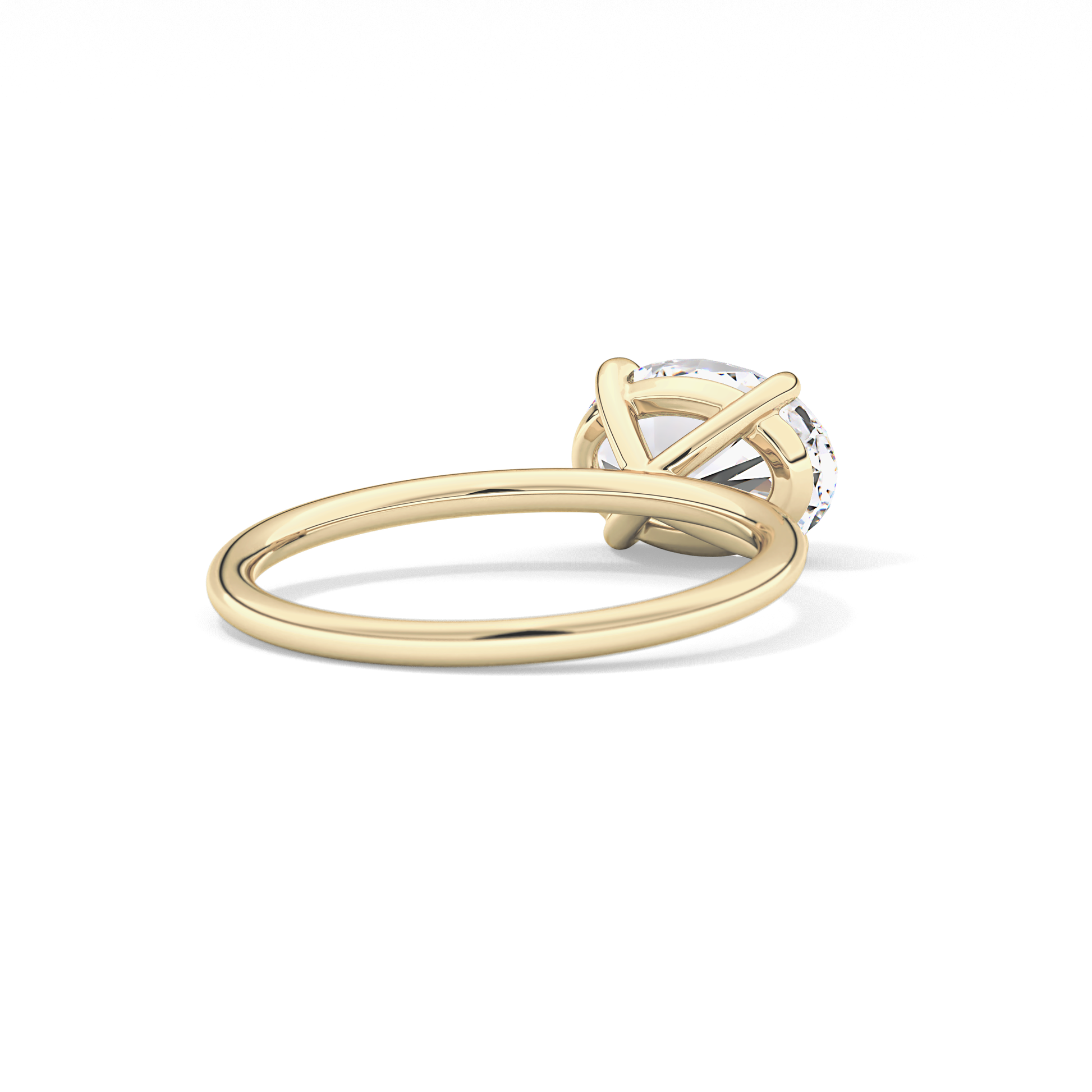 East West Oval Solitaire Lab Grown Diamond Engagement Ring