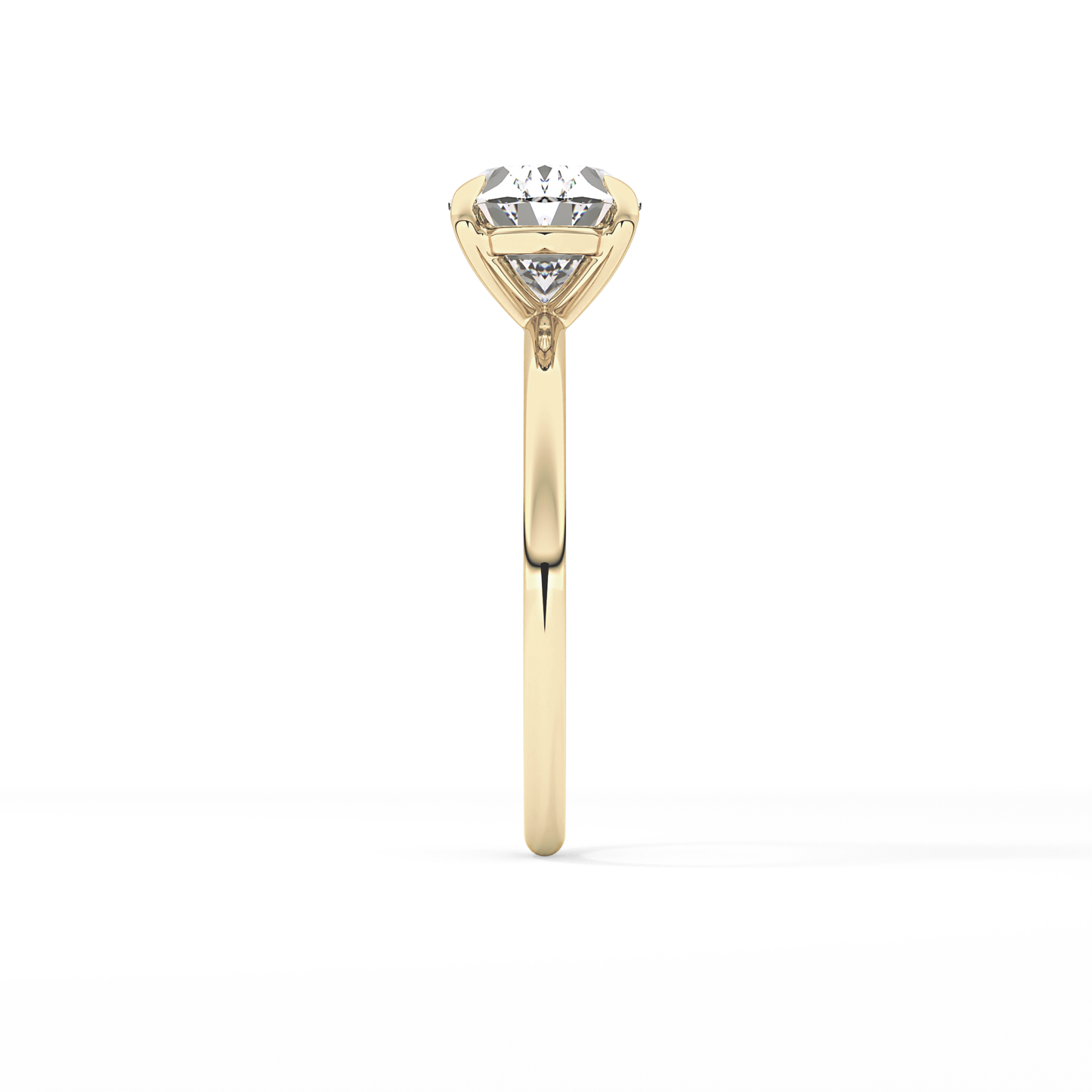 East West Oval Solitaire Lab Grown Diamond Engagement Ring
