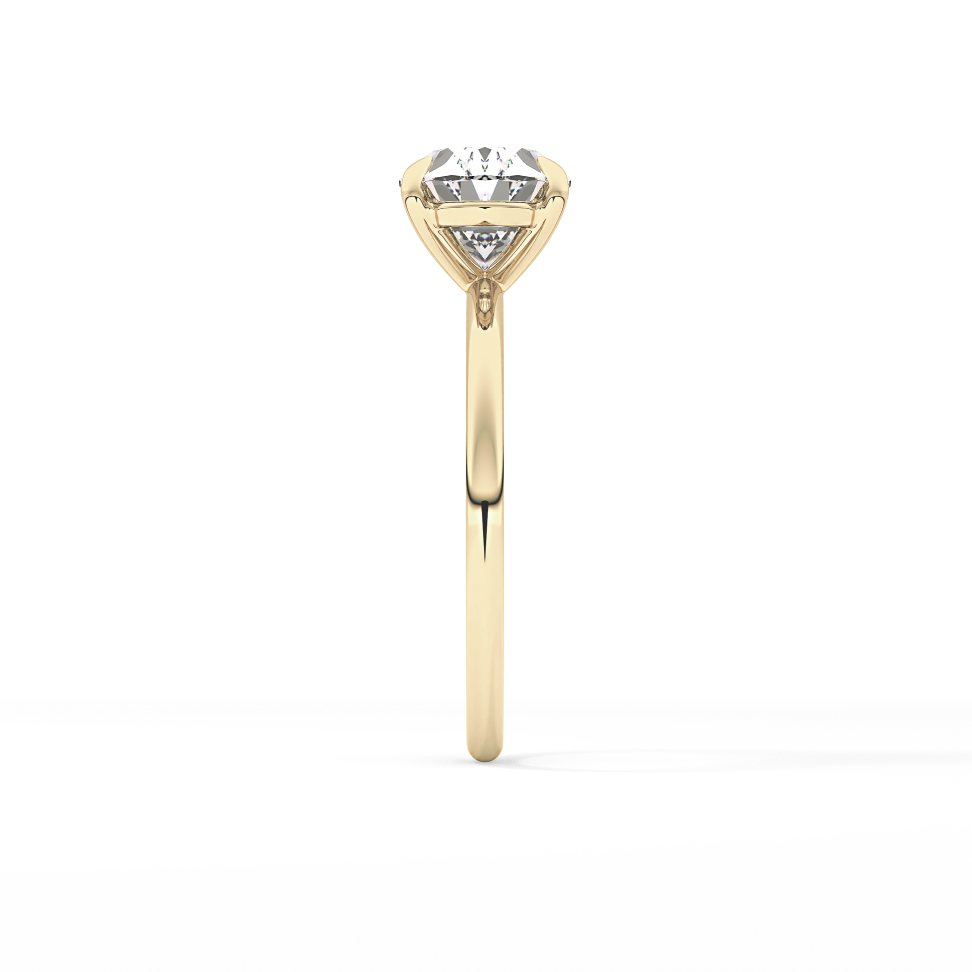 East West Oval Solitaire Lab Grown Diamond Engagement Ring
