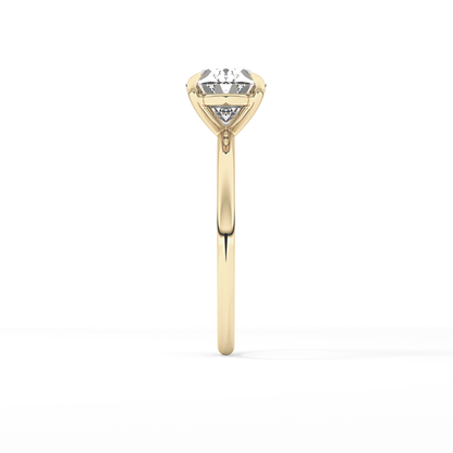 East West Oval Solitaire Lab Grown Diamond Engagement Ring
