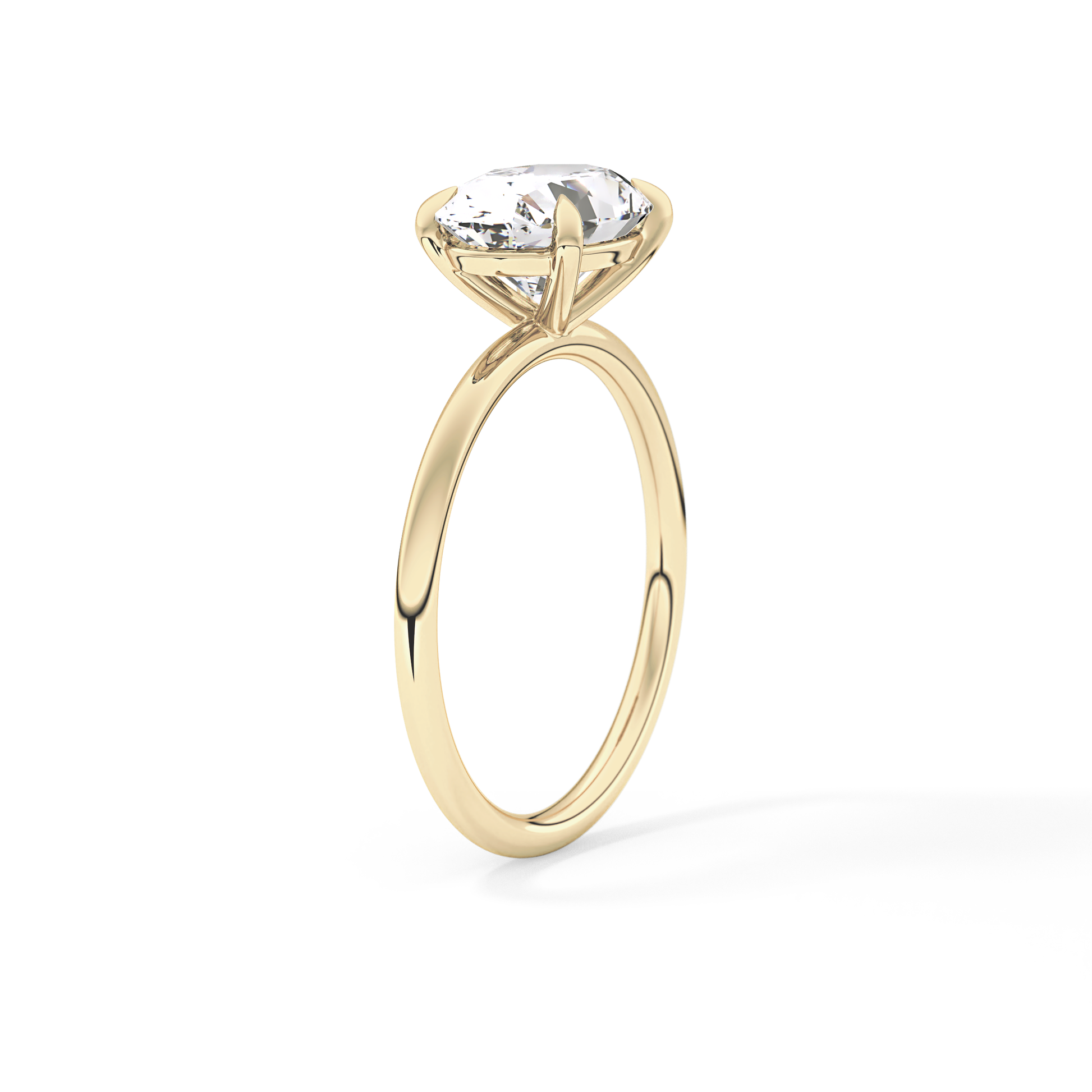 East West Oval Solitaire Lab Grown Diamond Engagement Ring