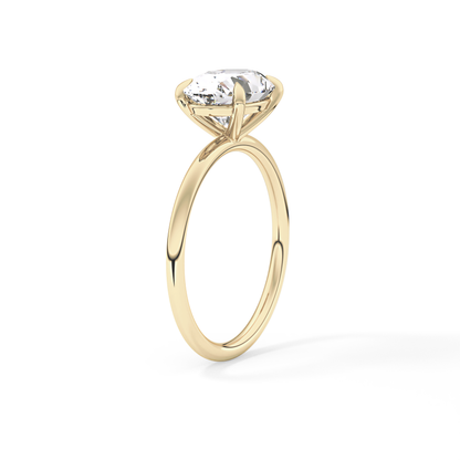 East West Oval Solitaire Lab Grown Diamond Engagement Ring