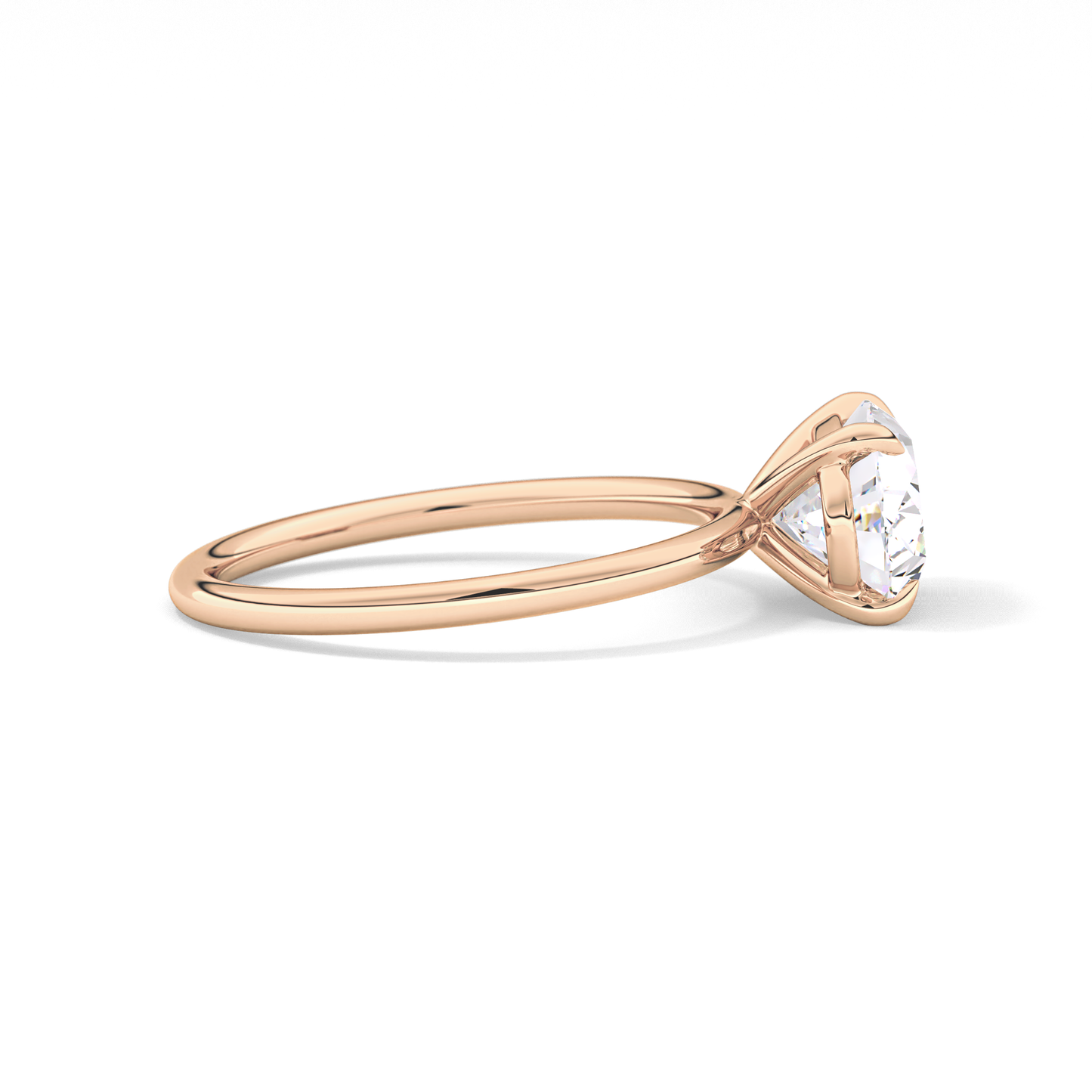 East West Oval Solitaire Lab Grown Diamond Engagement Ring