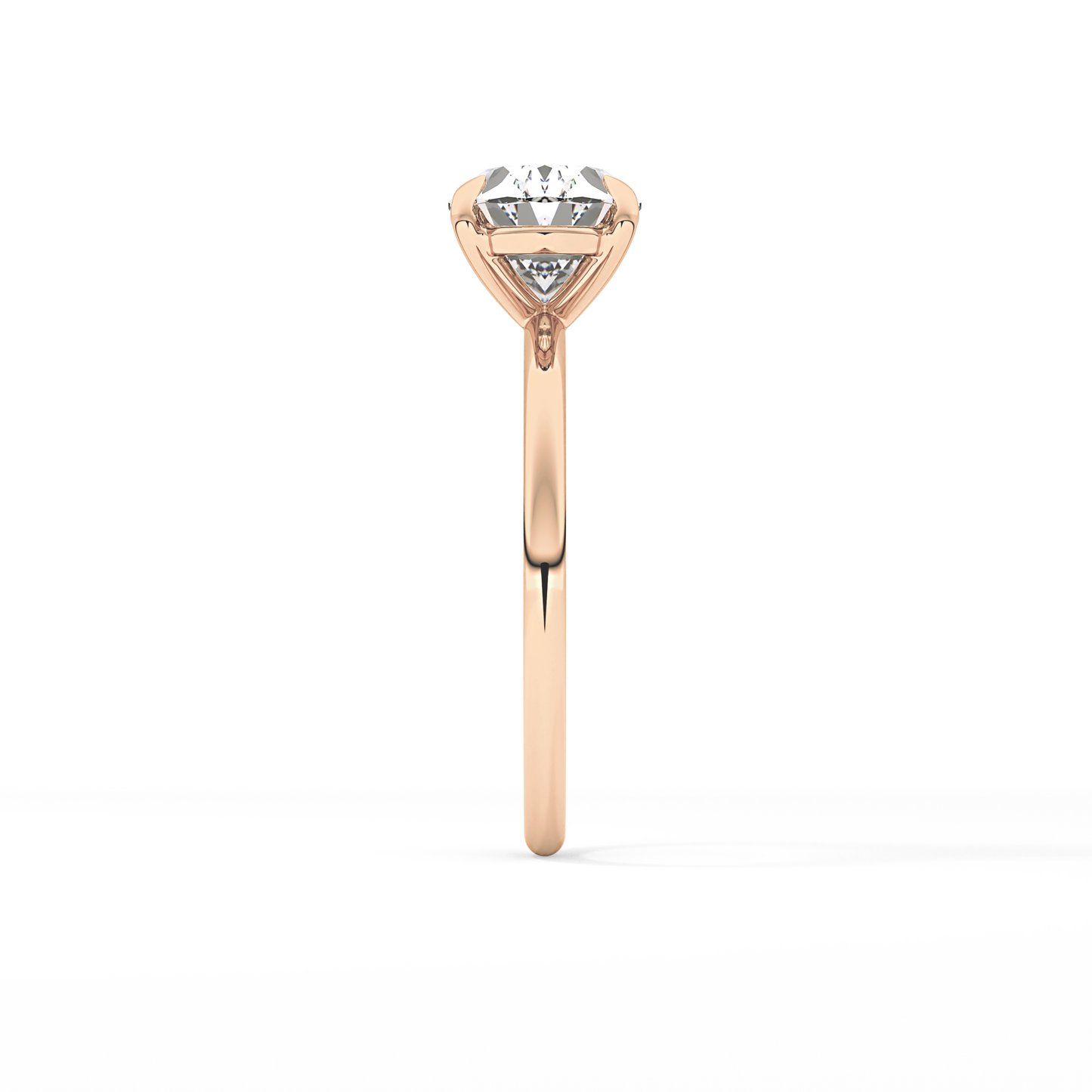 East West Oval Solitaire Lab Grown Diamond Engagement Ring