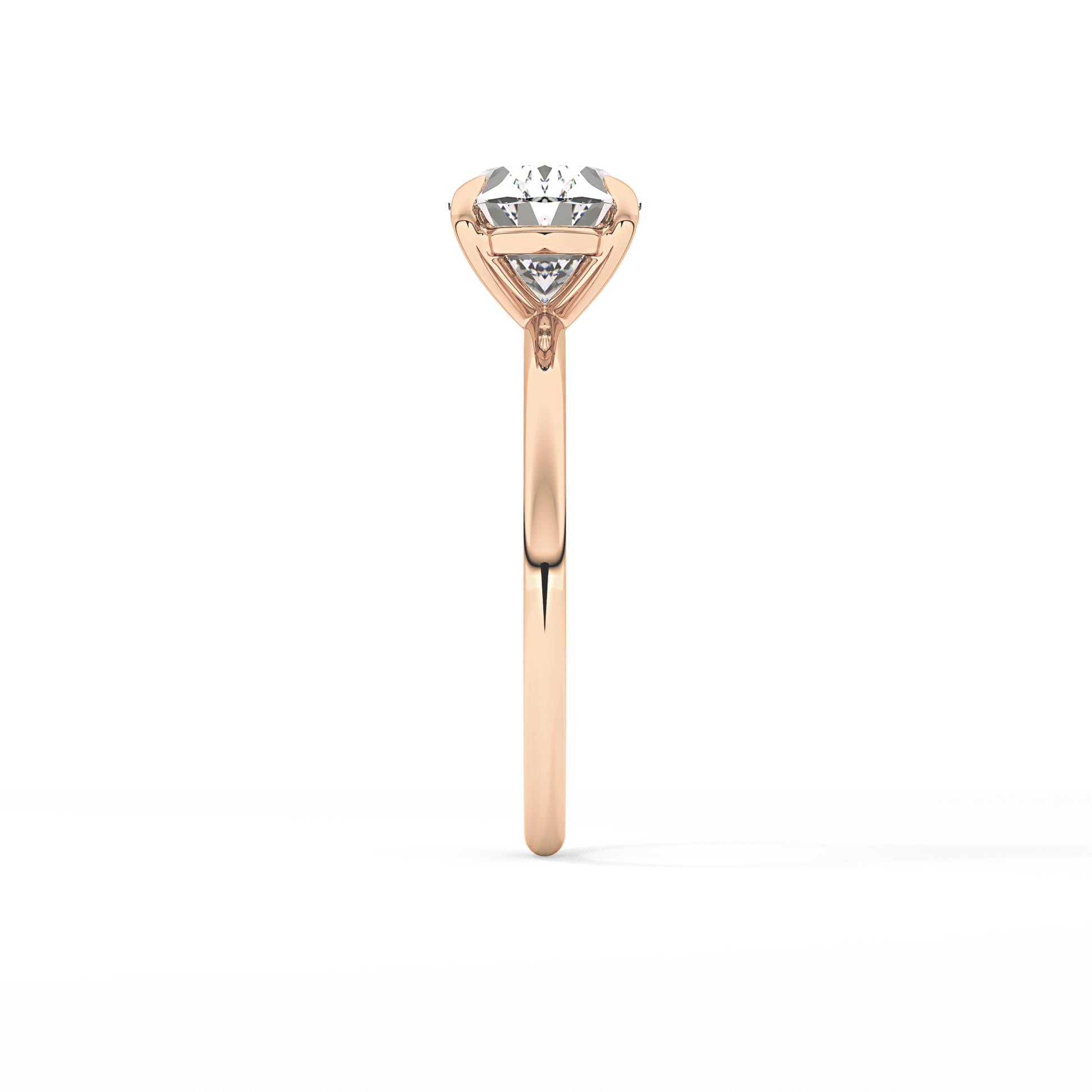 East West Oval Solitaire Lab Grown Diamond Engagement Ring