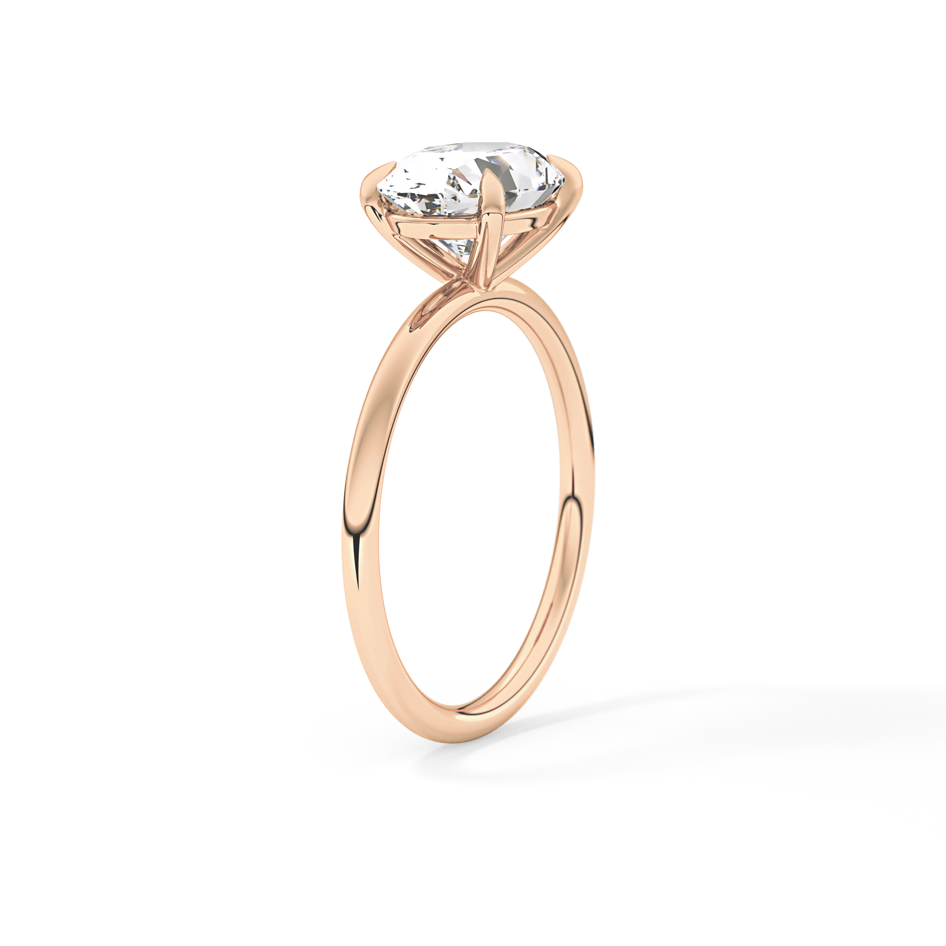 East West Oval Solitaire Lab Grown Diamond Engagement Ring