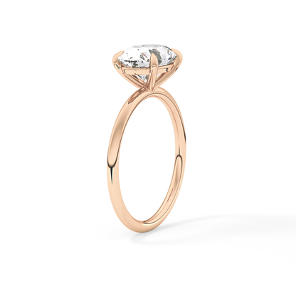 East West Oval Solitaire Lab Grown Diamond Engagement Ring