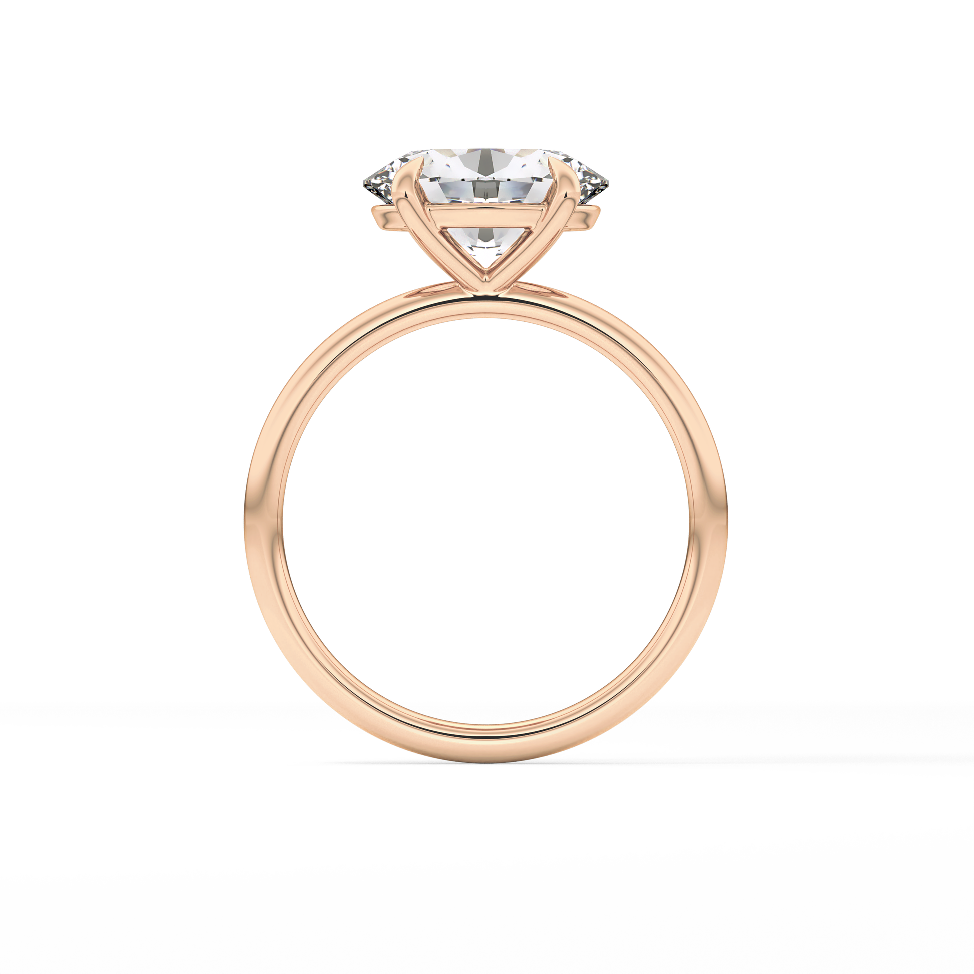 East West Oval Solitaire Lab Grown Diamond Engagement Ring