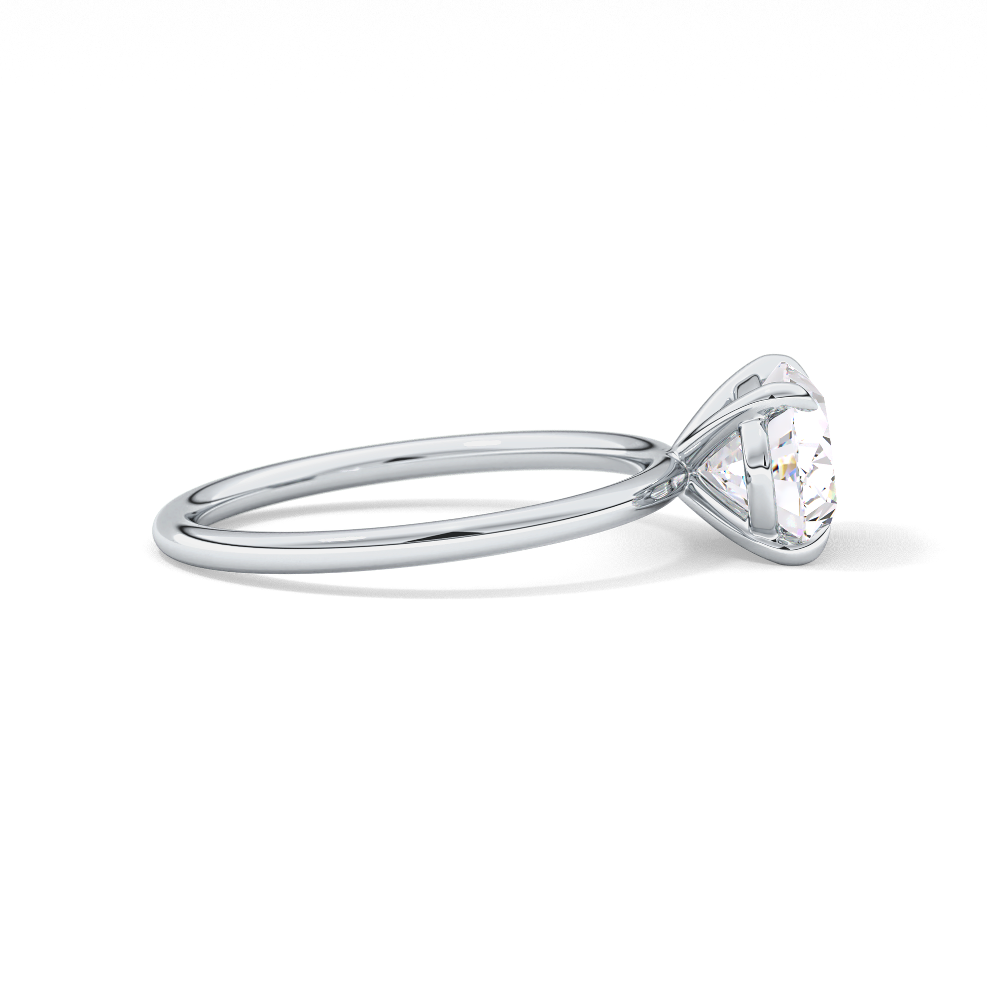 East West Oval Solitaire Lab Grown Diamond Engagement Ring