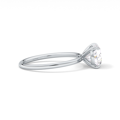 East West Oval Solitaire Lab Grown Diamond Engagement Ring