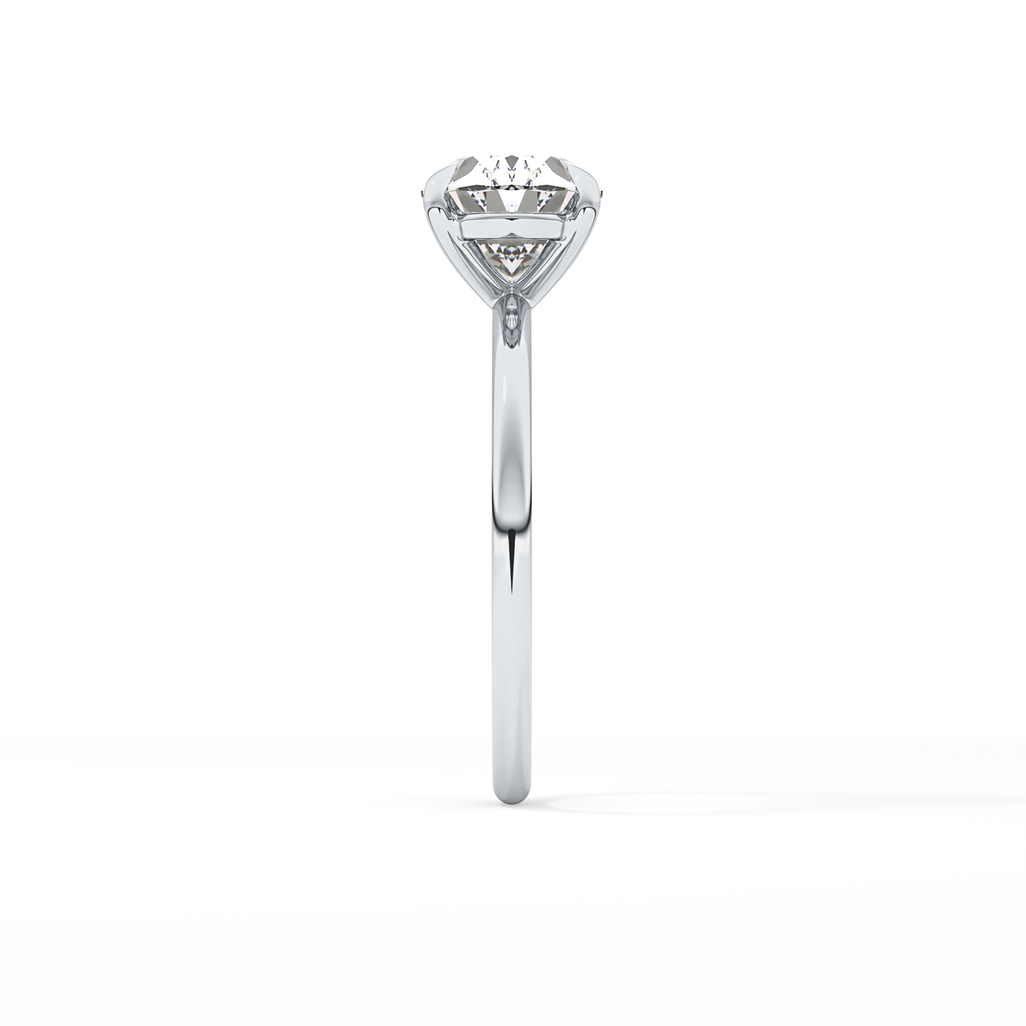 East West Oval Solitaire Lab Grown Diamond Engagement Ring