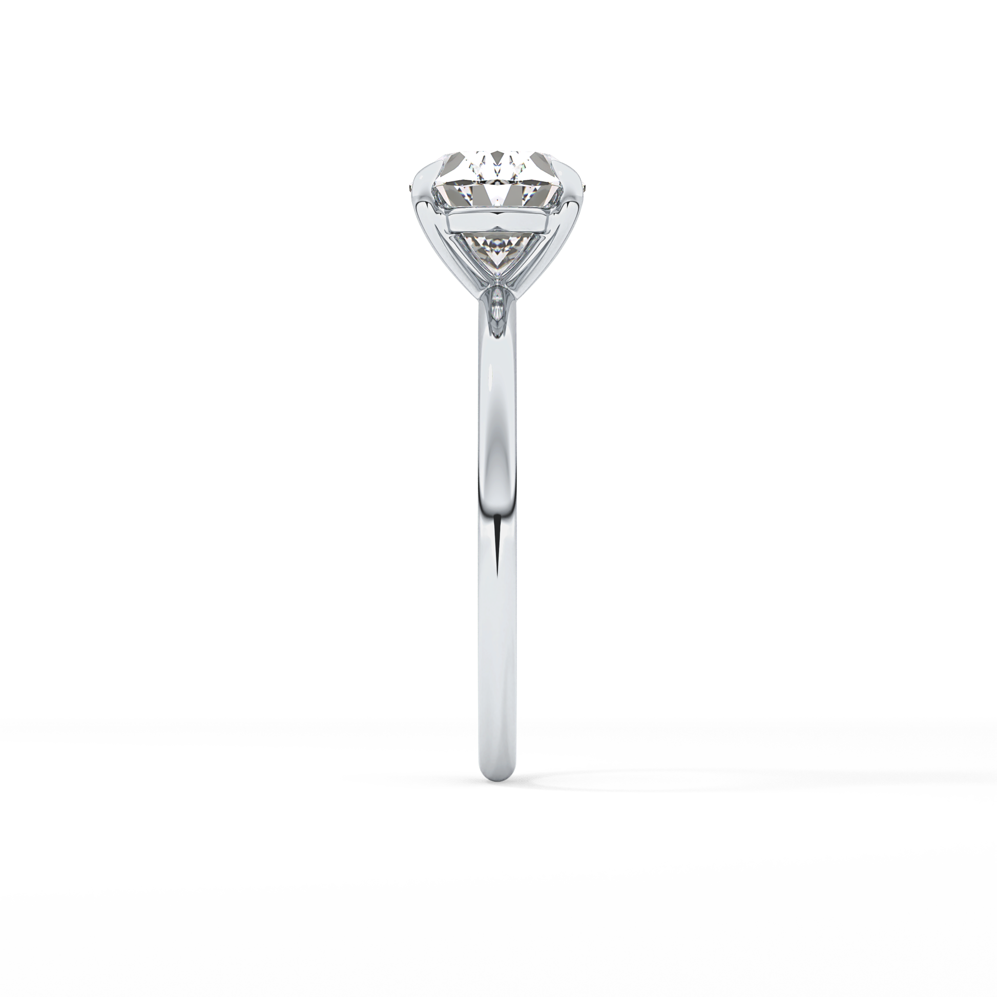 East West Oval Solitaire Lab Grown Diamond Engagement Ring