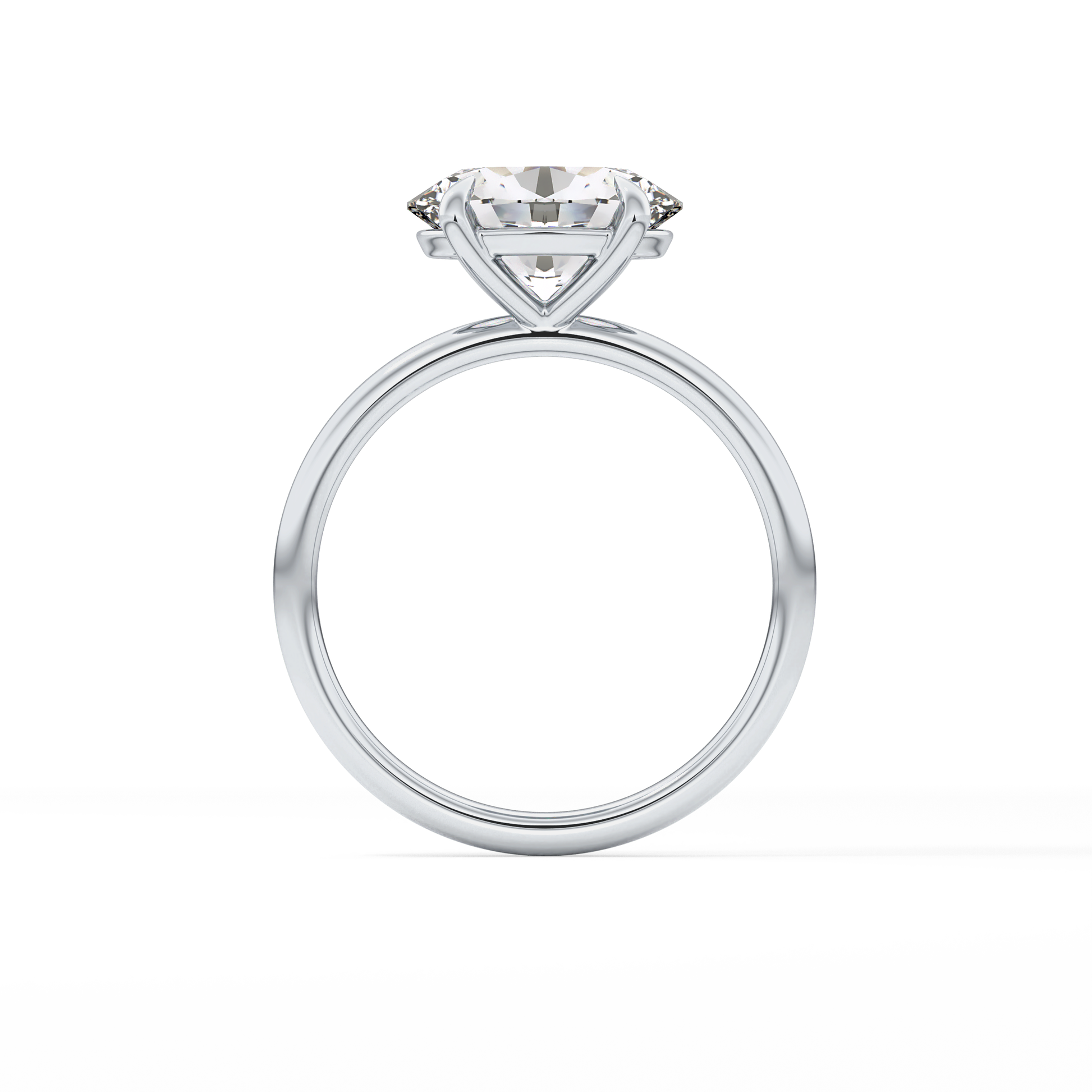 East West Oval Solitaire Lab Grown Diamond Engagement Ring
