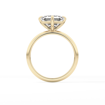 East West Asscher Solitaire Lab Grown Diamond Engagement Ring