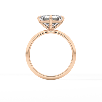 East West Asscher Solitaire Lab Grown Diamond Engagement Ring