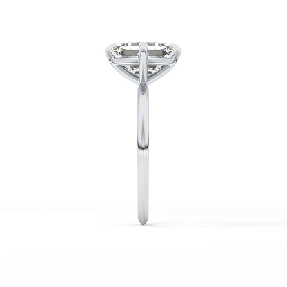 East West Asscher Solitaire Lab Grown Diamond Engagement Ring