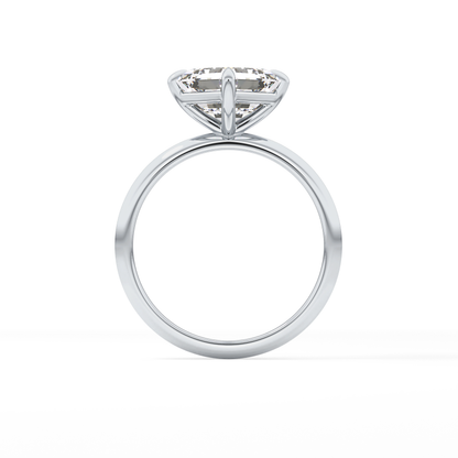 East West Asscher Solitaire Lab Grown Diamond Engagement Ring