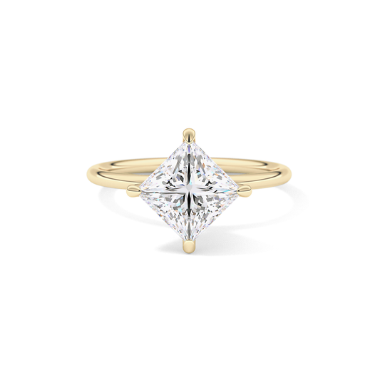 East West Princess Solitaire Lab Grown Diamond Engagement Ring