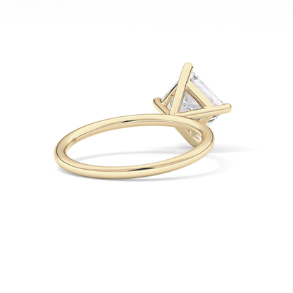 East West Princess Solitaire Lab Grown Diamond Engagement Ring