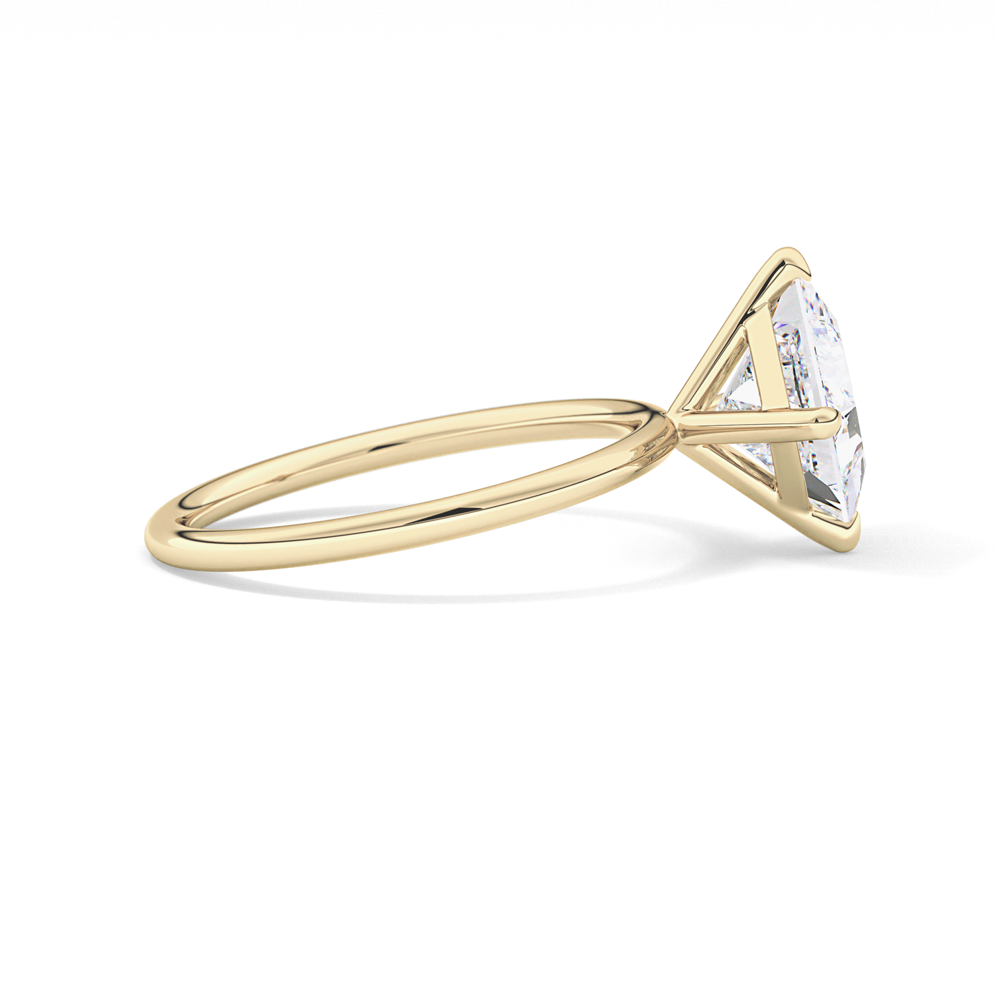 East West Princess Solitaire Lab Grown Diamond Engagement Ring