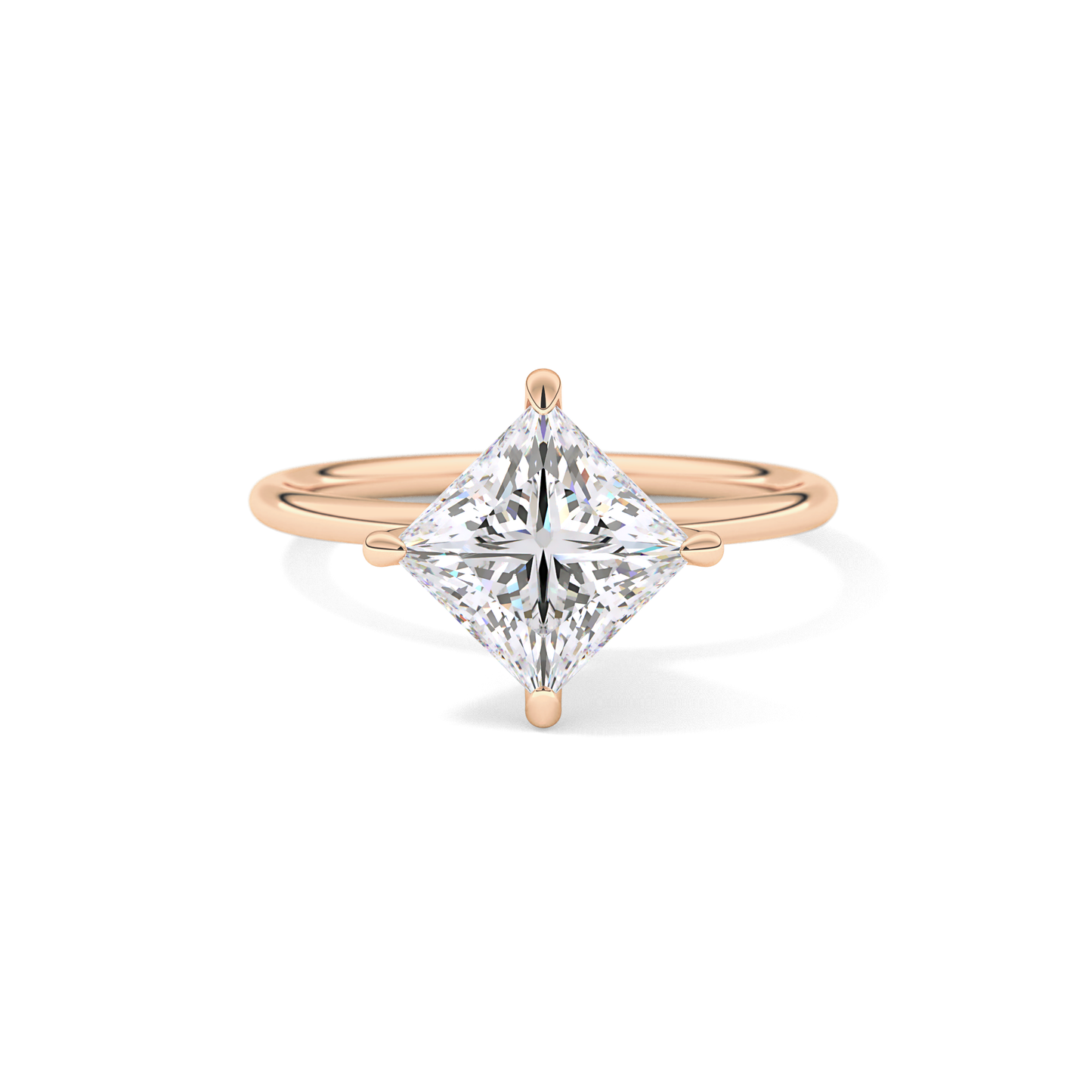 East West Princess Solitaire Lab Grown Diamond Engagement Ring