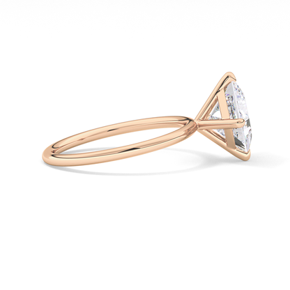 East West Princess Solitaire Lab Grown Diamond Engagement Ring