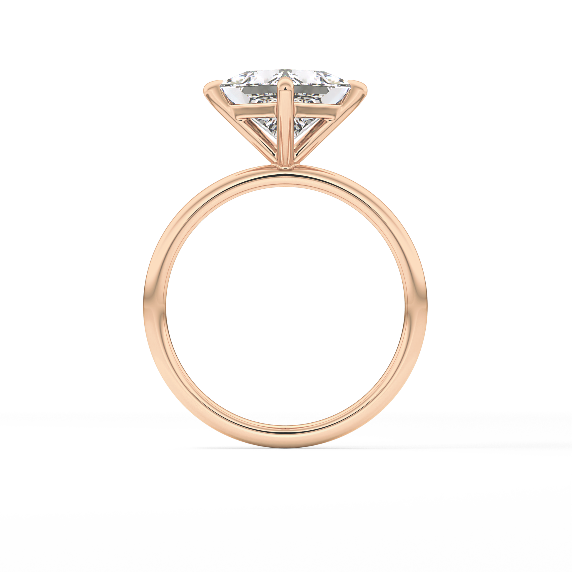 East West Princess Solitaire Lab Grown Diamond Engagement Ring