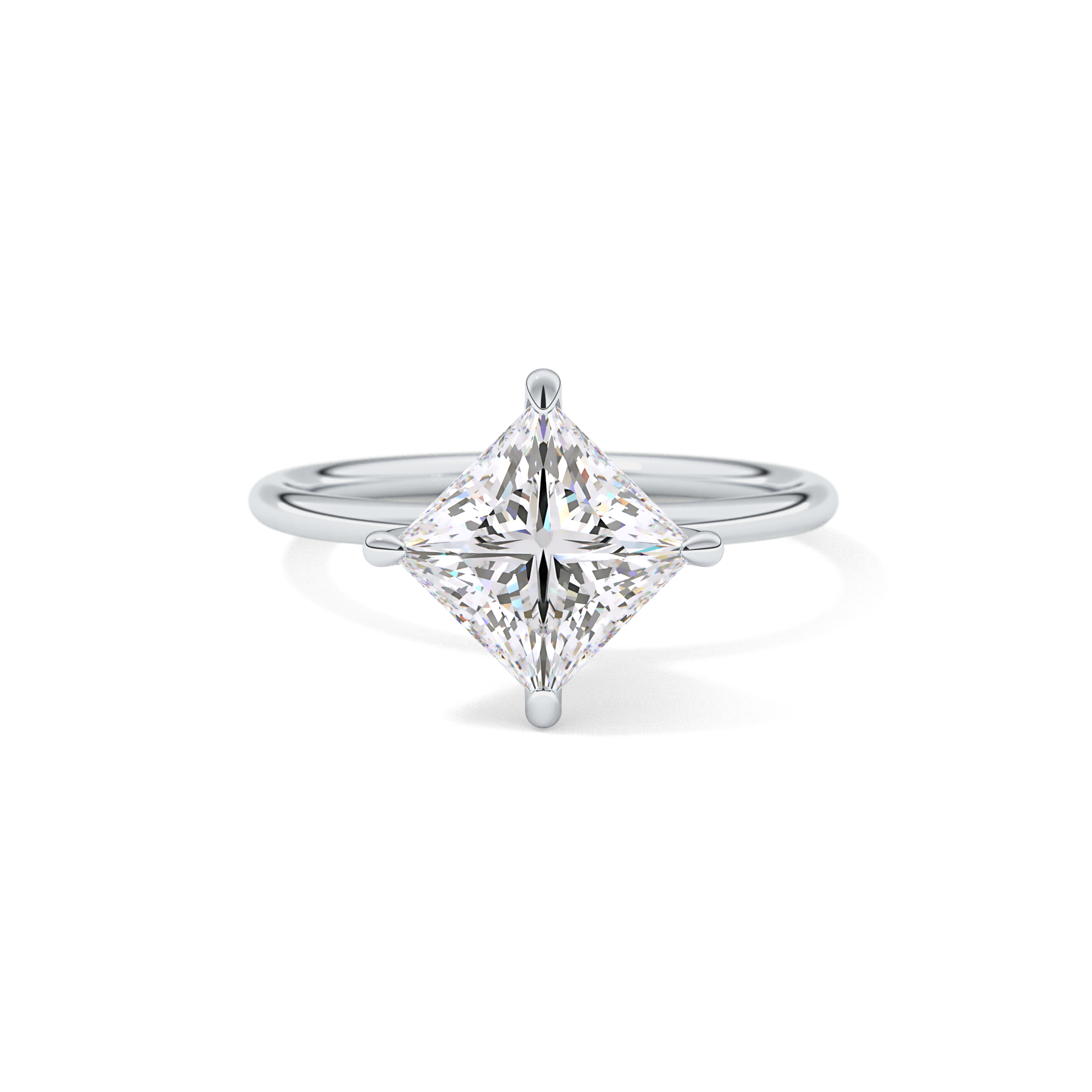 East West Princess Solitaire Lab Grown Diamond Engagement Ring