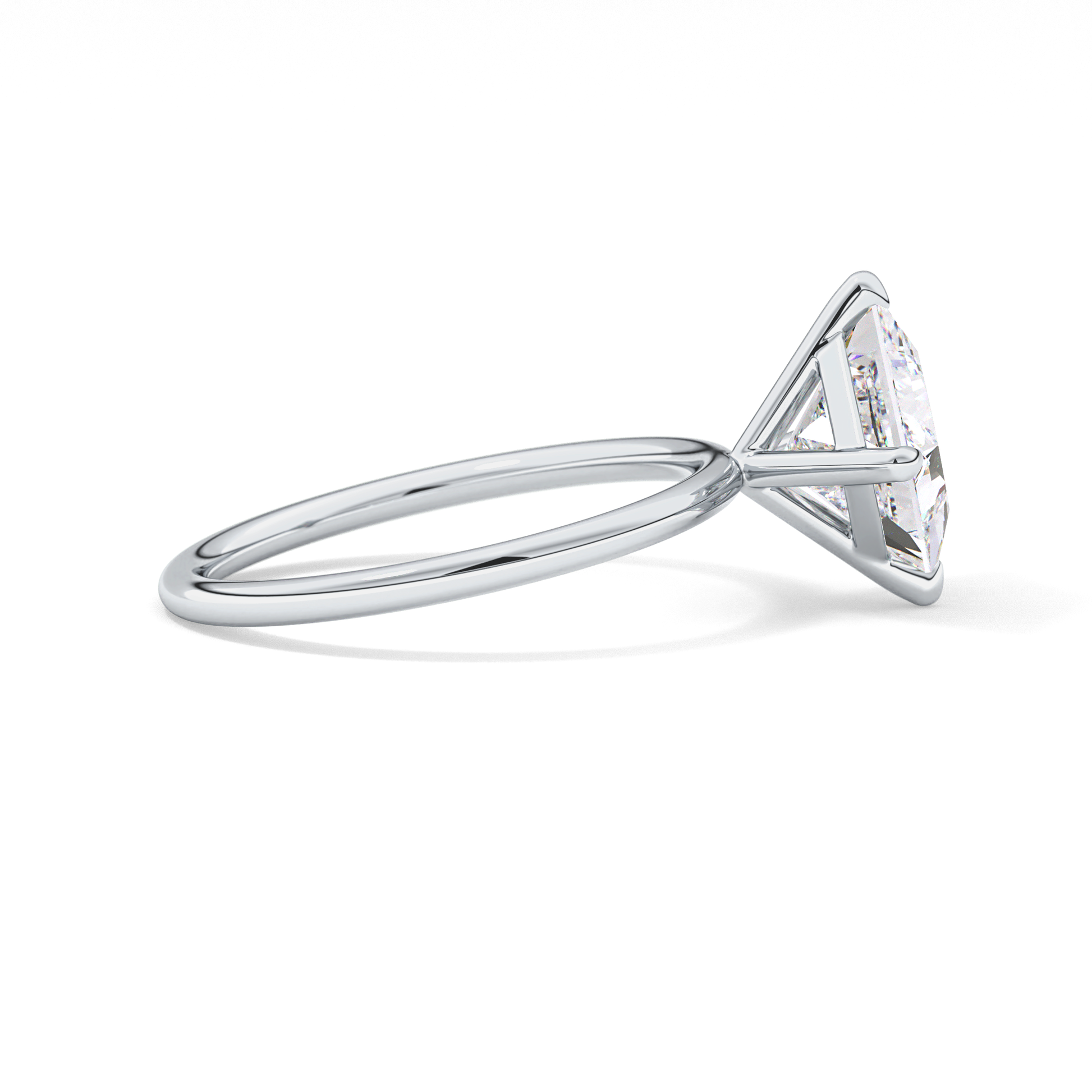 East West Princess Solitaire Lab Grown Diamond Engagement Ring