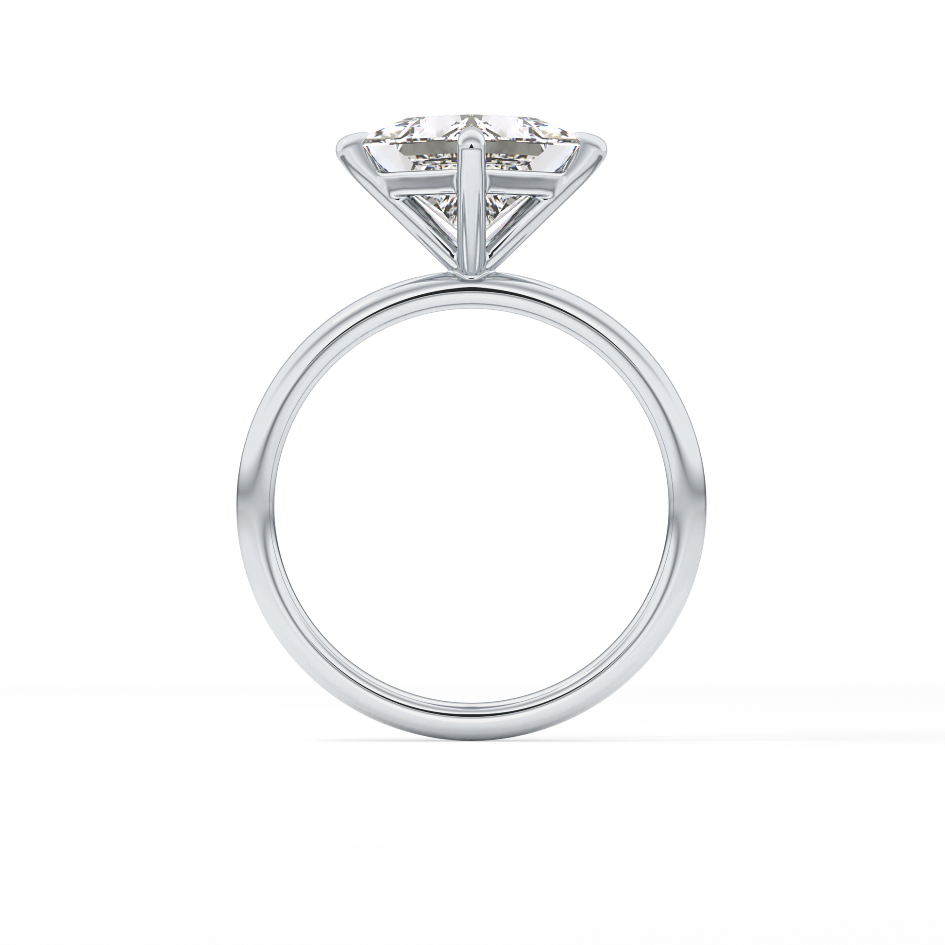 East West Princess Solitaire Lab Grown Diamond Engagement Ring