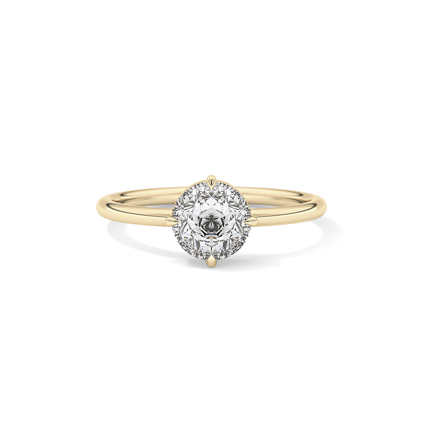 Round Solitaire Lab Grown Diamond Engagement Ring