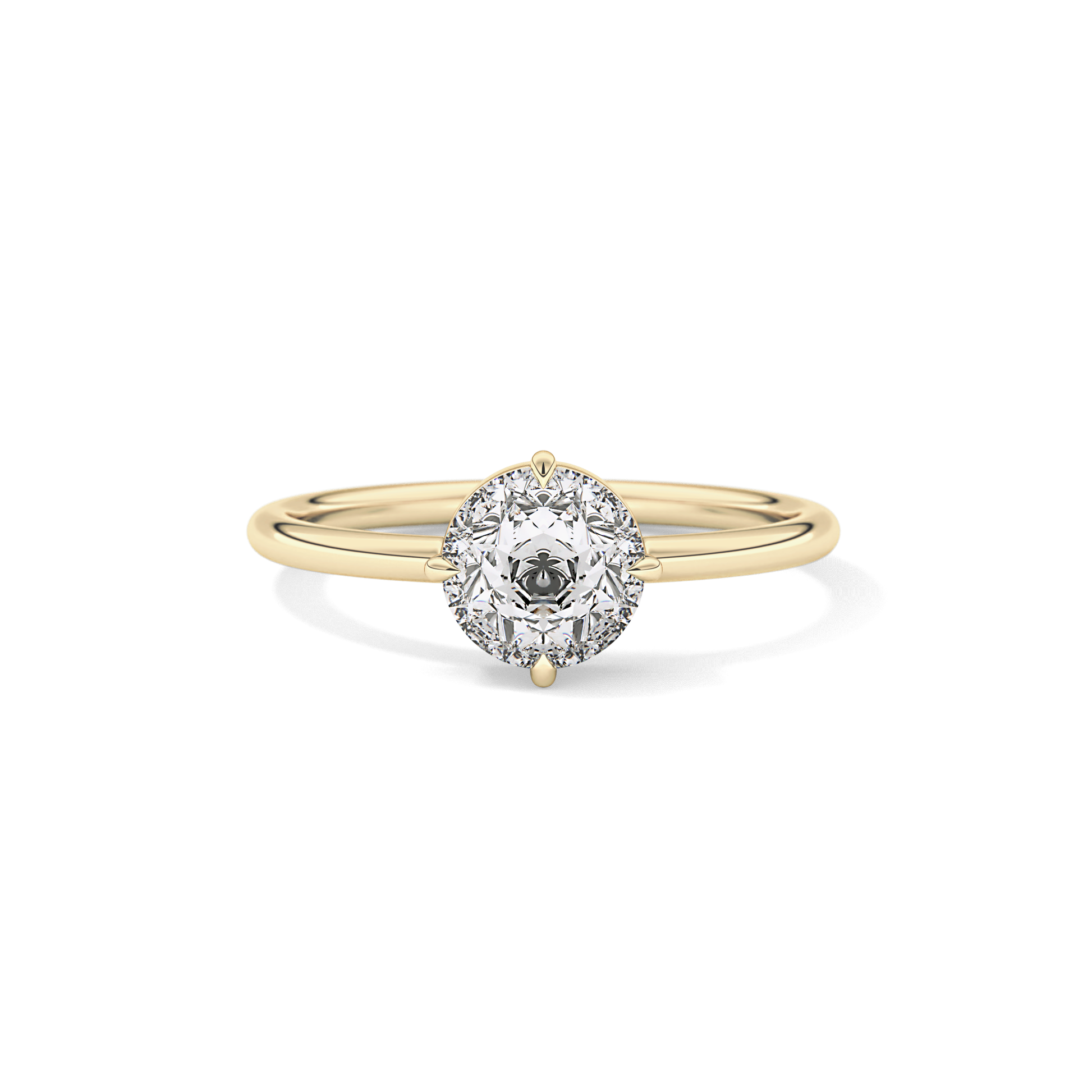 Round Solitaire Lab Grown Diamond Engagement Ring