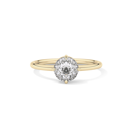 Round Solitaire Lab Grown Diamond Engagement Ring
