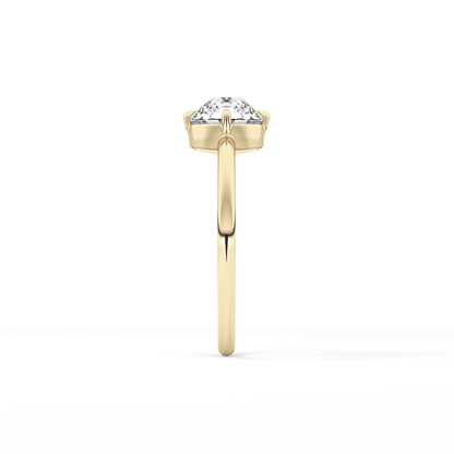 Round Solitaire Lab Grown Diamond Engagement Ring