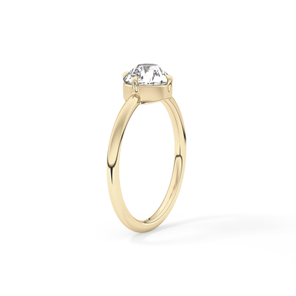 Round Solitaire Lab Grown Diamond Engagement Ring