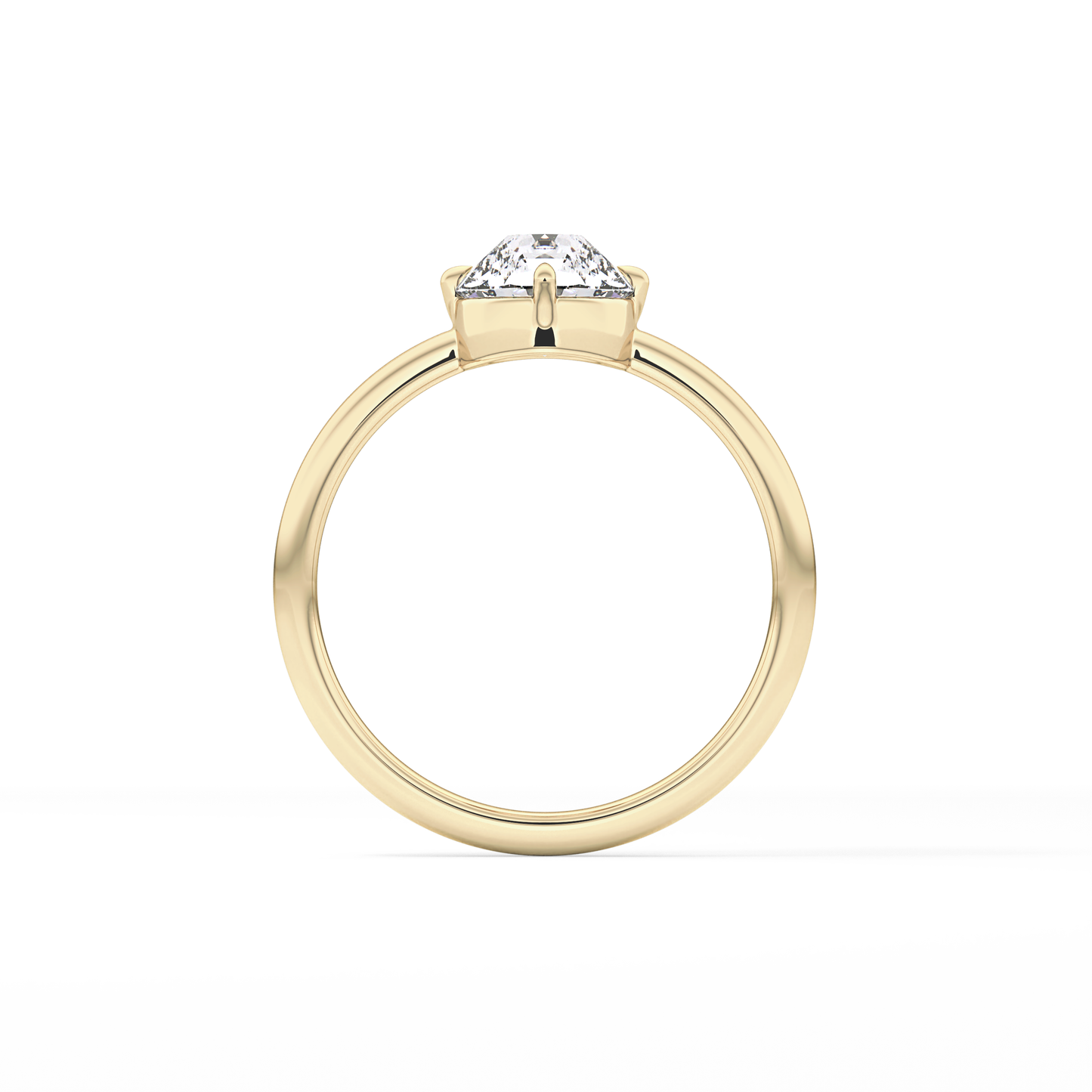 Round Solitaire Lab Grown Diamond Engagement Ring