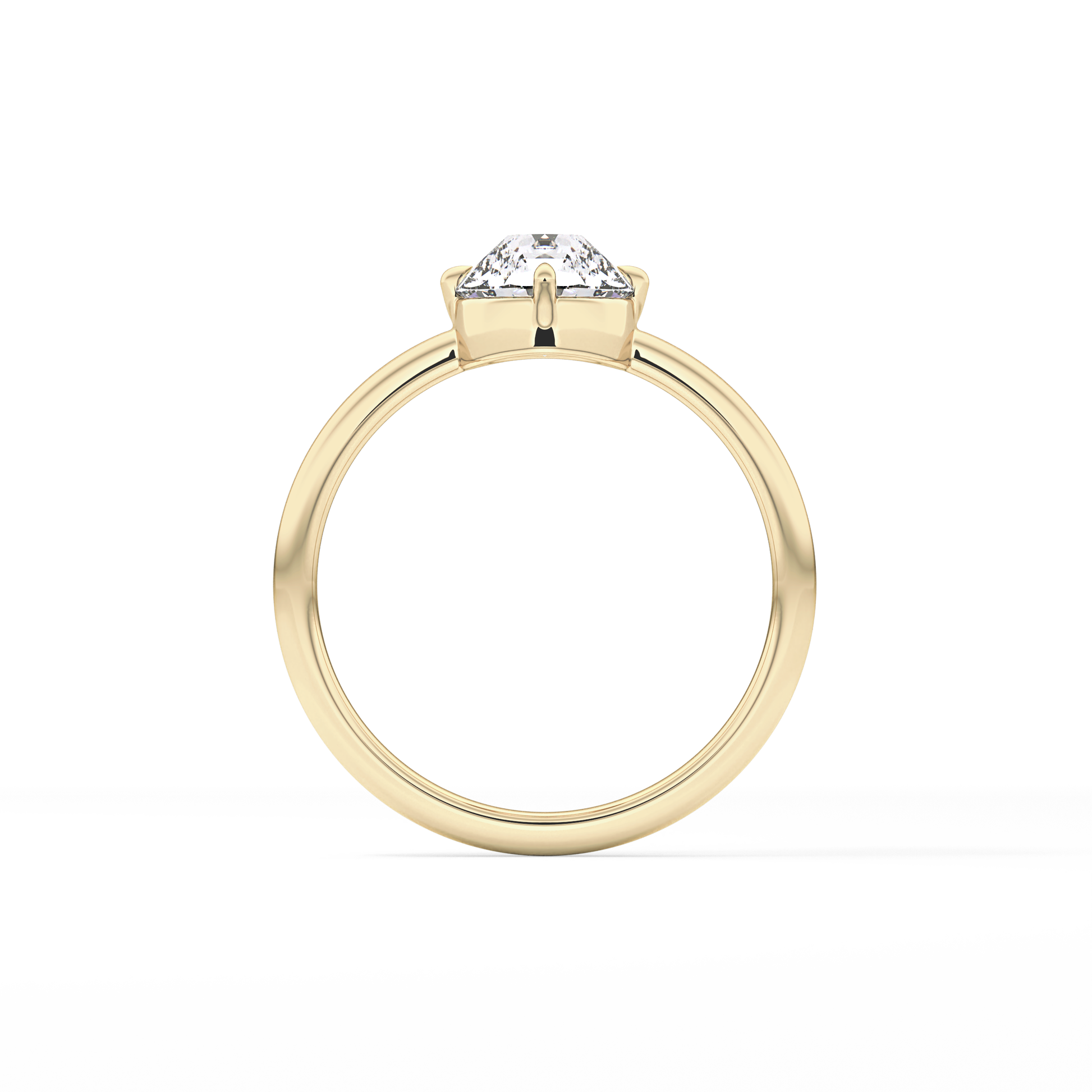 Round Solitaire Lab Grown Diamond Engagement Ring
