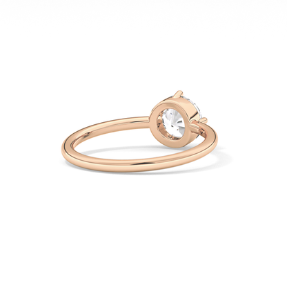 Round Solitaire Lab Grown Diamond Engagement Ring