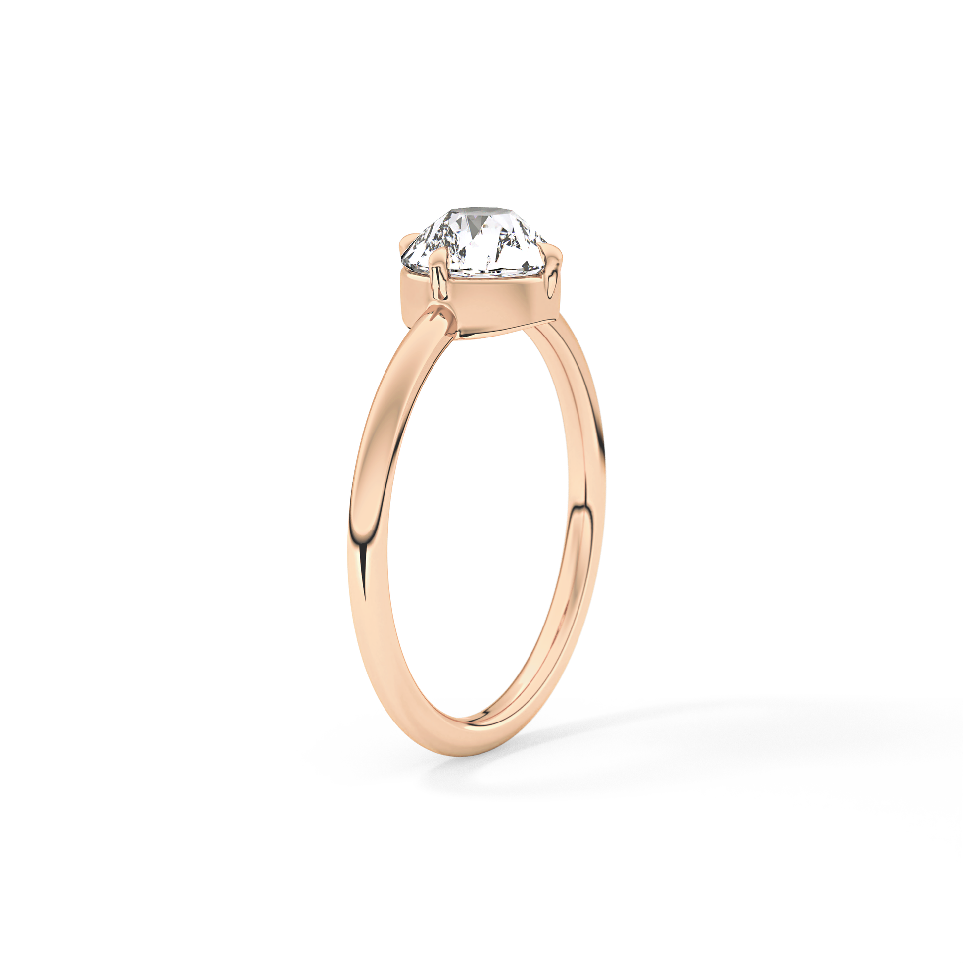 Round Solitaire Lab Grown Diamond Engagement Ring