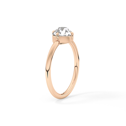 Round Solitaire Lab Grown Diamond Engagement Ring